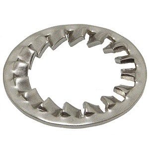 Internal Serrated Lock Washer, DIN 6798J, Stainless Steel A2